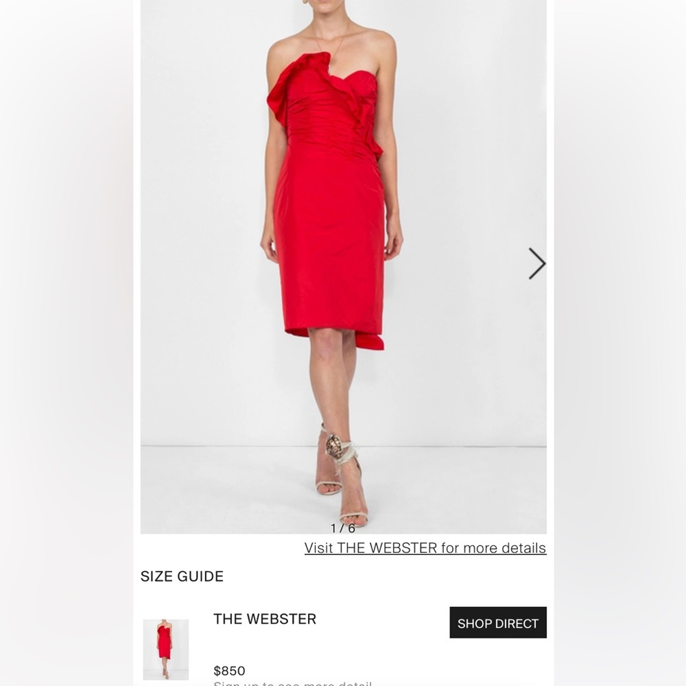 NWOT Alexa Chung dress size 6, red, never worn.